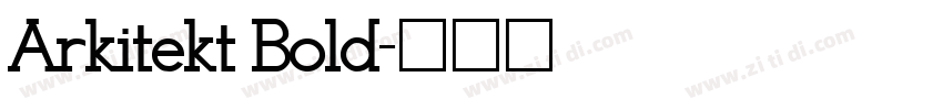 Arkitekt Bold字体转换
